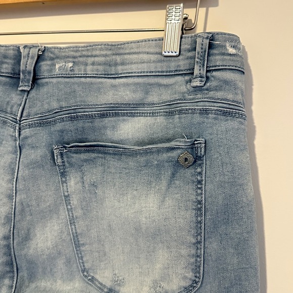 Democracy Ab Solution High‎ Rise Ankle Fray Jeans Womens 16 Light Wash Casual - Picture 6 of 8